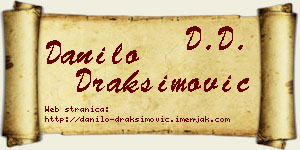 Danilo Draksimović vizit kartica
